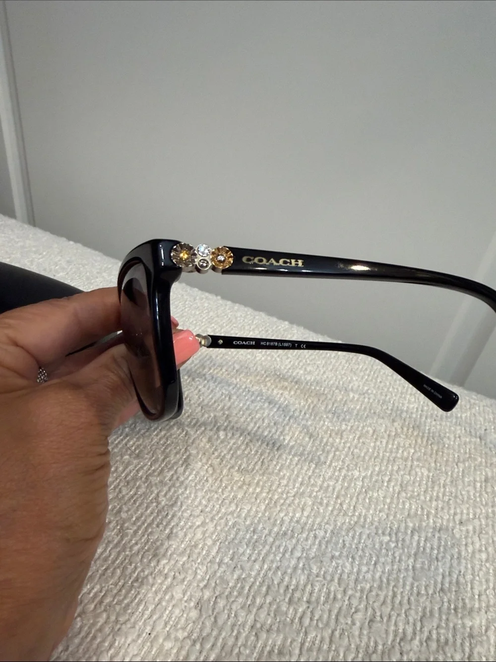 Coach Sunglasses  . Brand . Embellished on both sides.  Never worn - Picture 2 of 2
